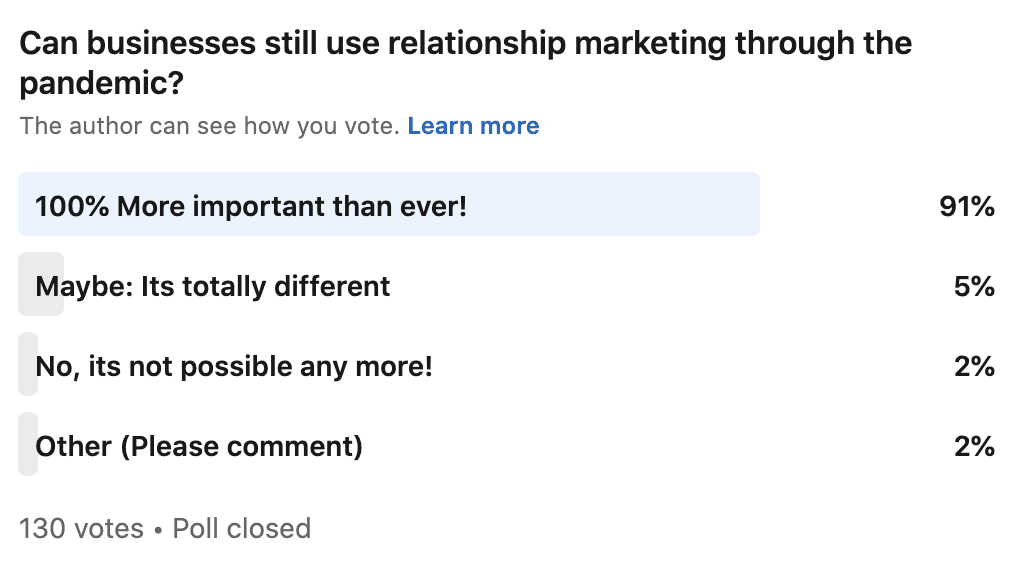 relationship marketing poll